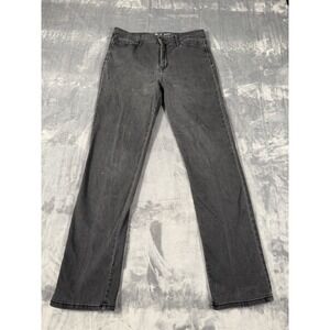 Gloria Vanderbilt Women's Size 10 Long Rail Straight Jeans Dark Gray All Around